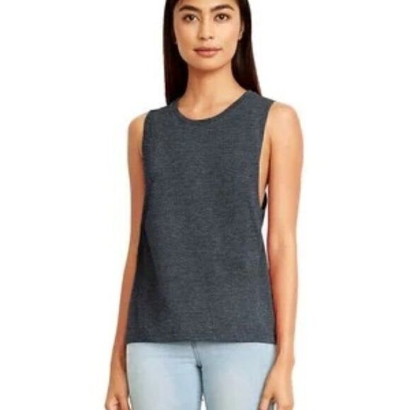 NEXT LEVEL  heather gray festival muscle tee muscle tank  Medium NWOT - Picture 1 of 9